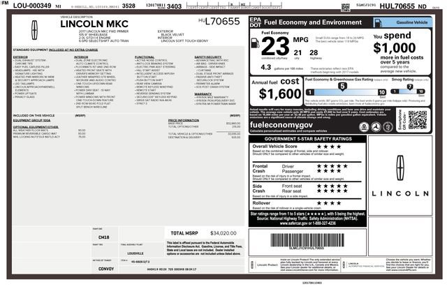 Used 2017 Lincoln MKC Premiere image 31