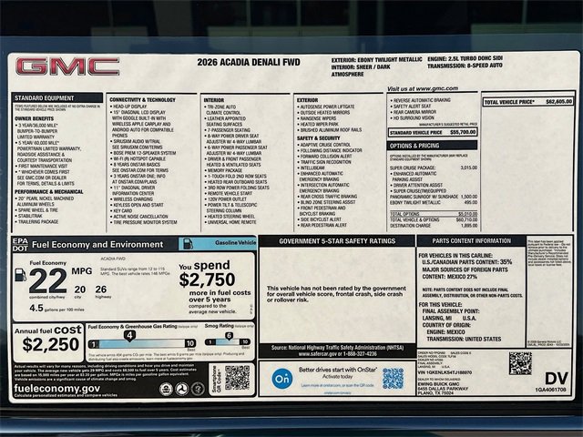 New 2026 GMC Acadia Denali w/ Super Cruise Package image 21