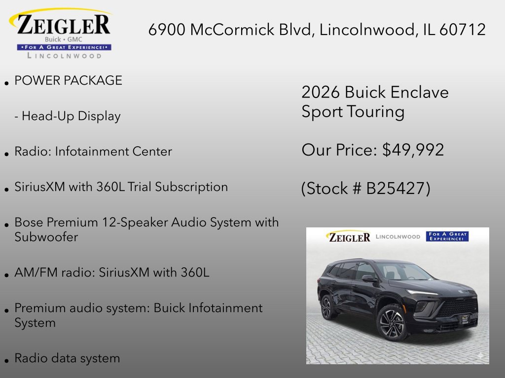 New 2026 Buick Enclave Sport Touring w/ Power Package AWD/4WD image 12