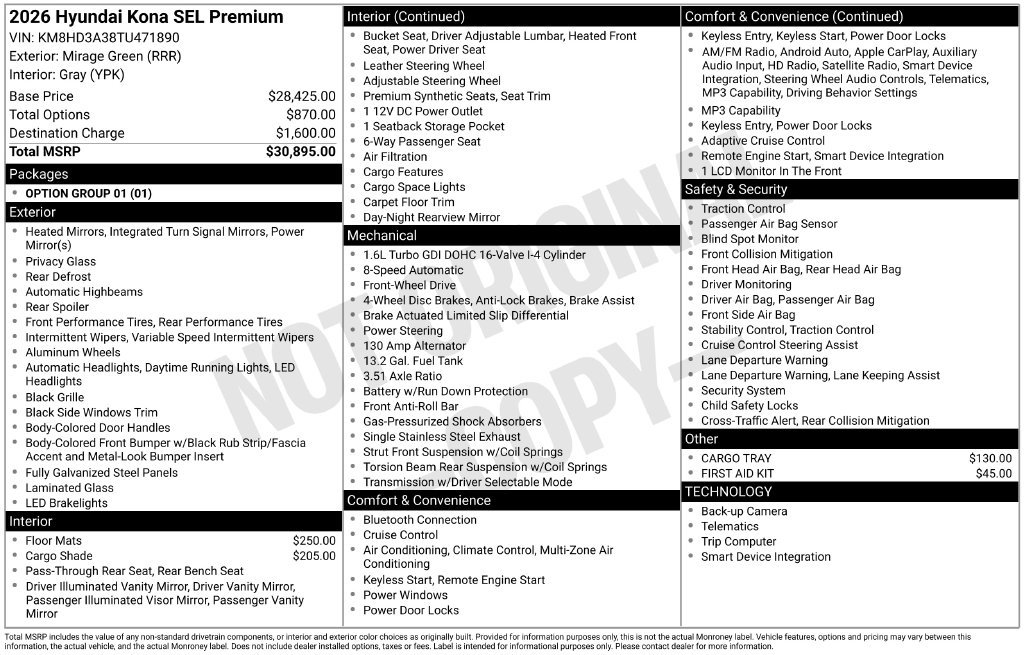 Used 2026 Hyundai Kona SEL Premium FWD image 4