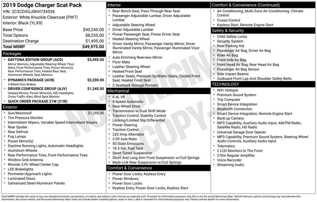 Used 2019 Dodge Charger Scat Pack w/ Daytona Edition Group RWD image 3