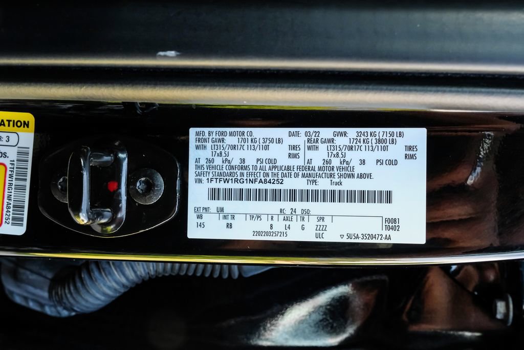 Used 2022 Ford F150 Raptor w/ Equipment Group 801A High AWD/4WD image 69
