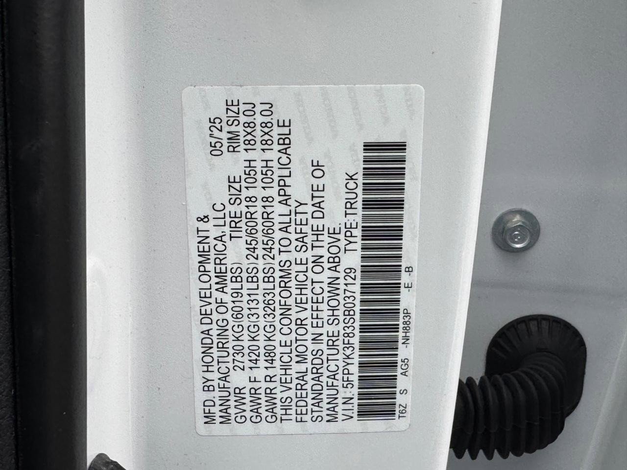 Certified 2025 Honda Ridgeline Black Edition image 28