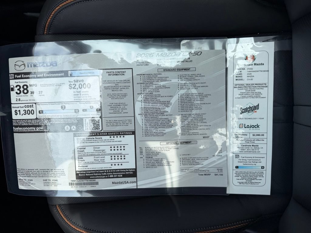 New 2026 MAZDA CX-50 AWD 2.5 Hybrid w/ Cargo Package image 35