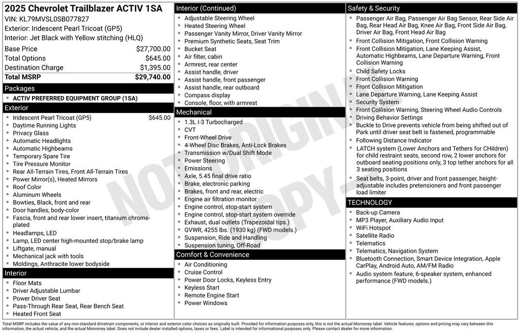 Used 2025 Chevrolet TrailBlazer ACTIV FWD image 25