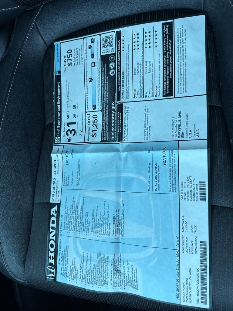 Used 2019 Honda Accord Sport image 47