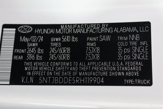 Certified 2024 Hyundai Santa Cruz SEL image 27