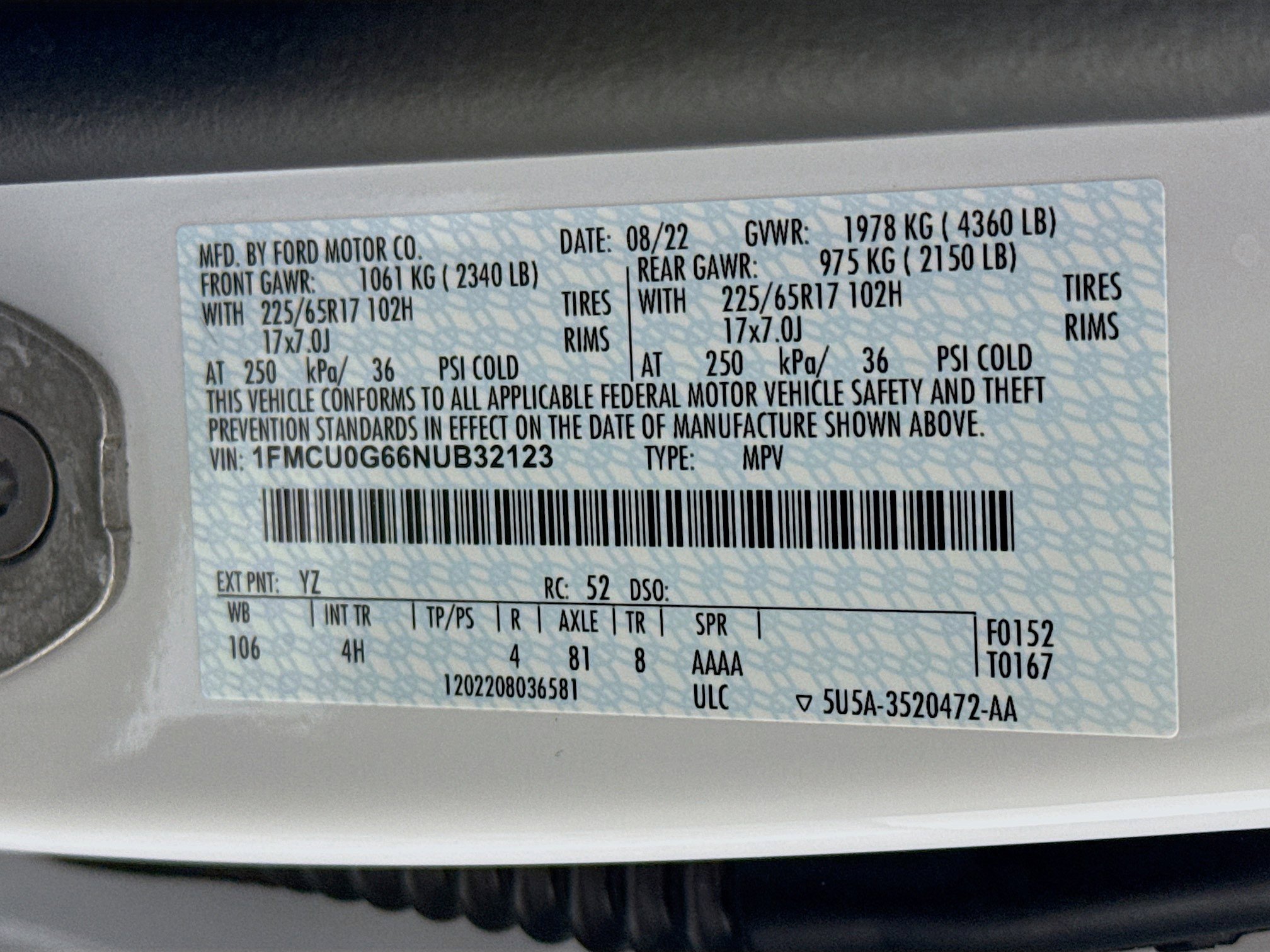 Used 2022 Ford Escape SE w/ Convenience Package image 39