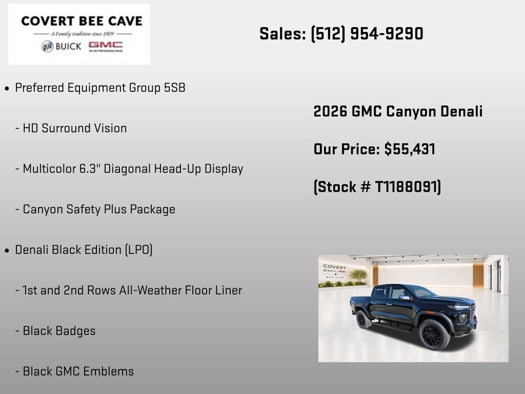 New 2026 GMC Canyon Denali w/ LPO, Denali Black Edition AWD/4WD image 31