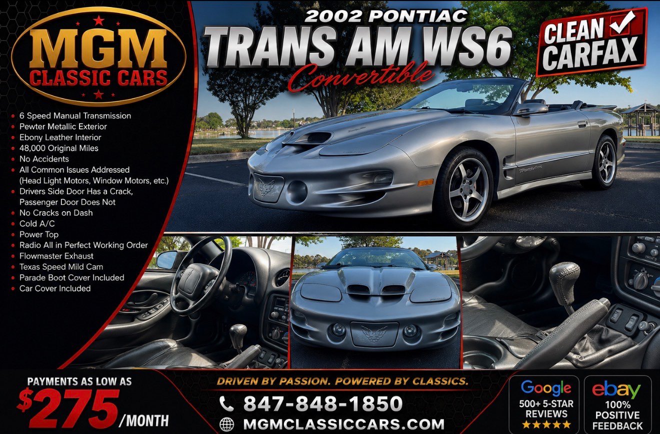 Used 2002 Pontiac Firebird Trans Am