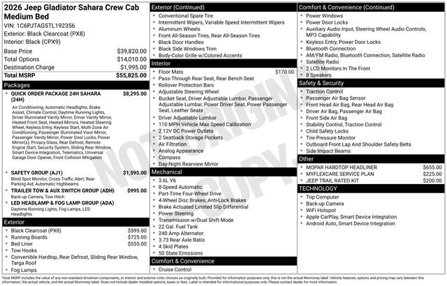 New 2026 Jeep Gladiator Sport AWD/4WD image 26
