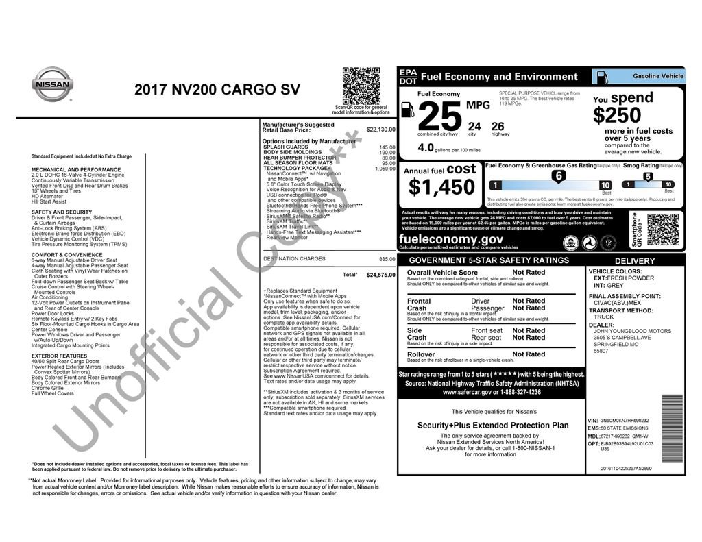 Used 2017 Nissan NV200 SV w/ Technology Package FWD image 6