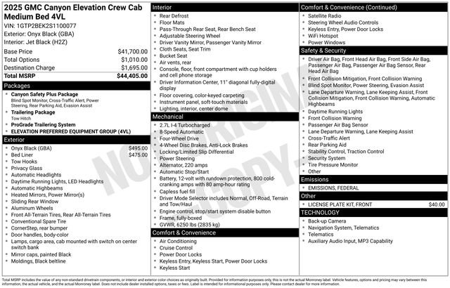 Used 2025 GMC Canyon Elevation image 11