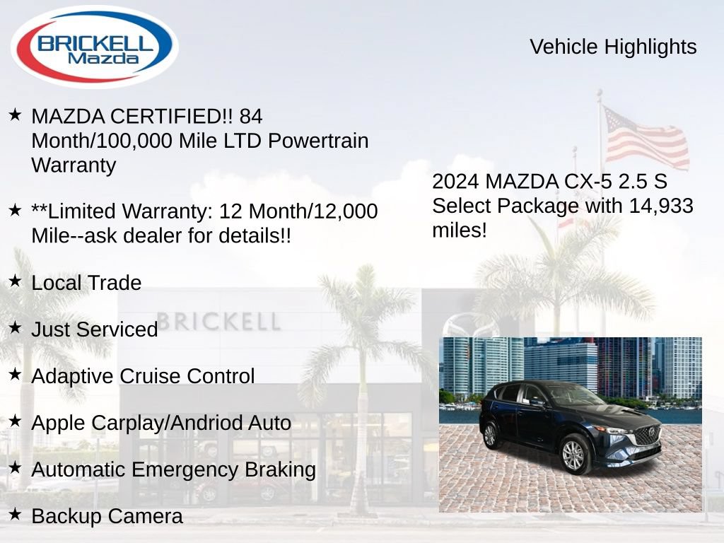 Used 2024 MAZDA CX-5 AWD 2.5 S w/ Select Package image 16