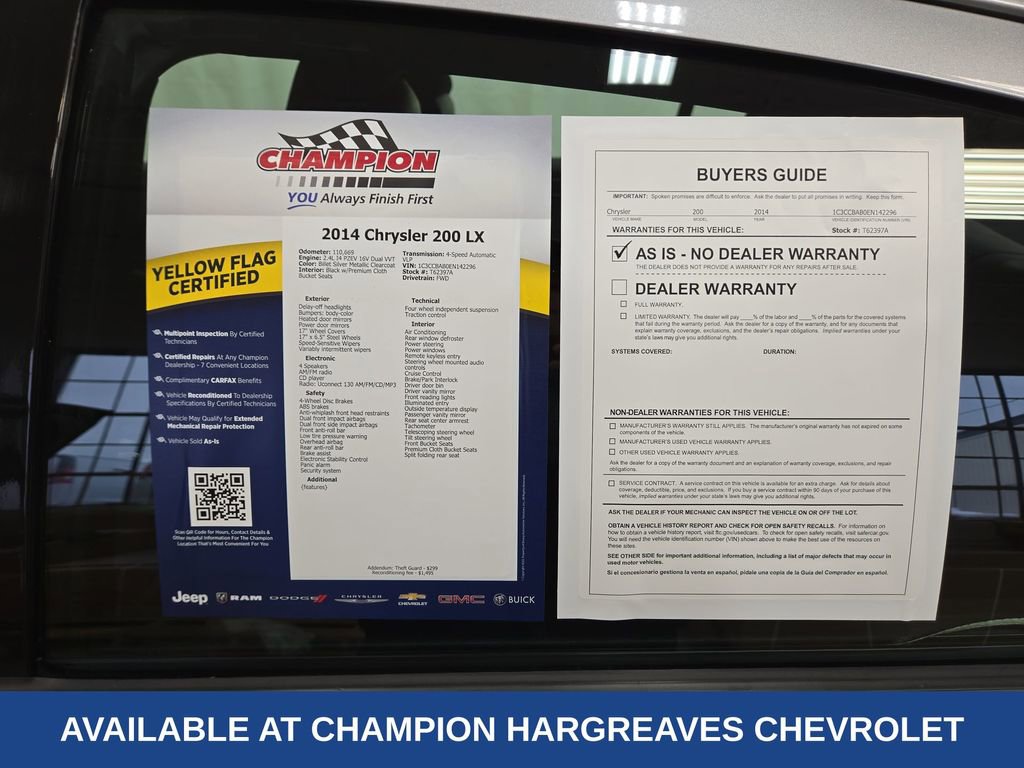 Used 2014 Chrysler 200 LX image 44