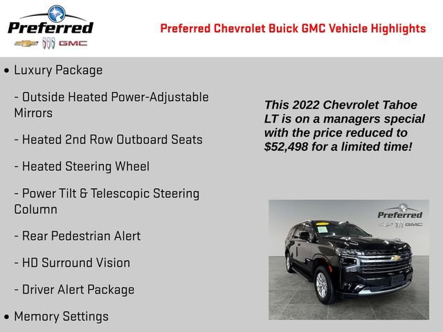 Certified 2022 Chevrolet Tahoe LT w/ Luxury Package image 4
