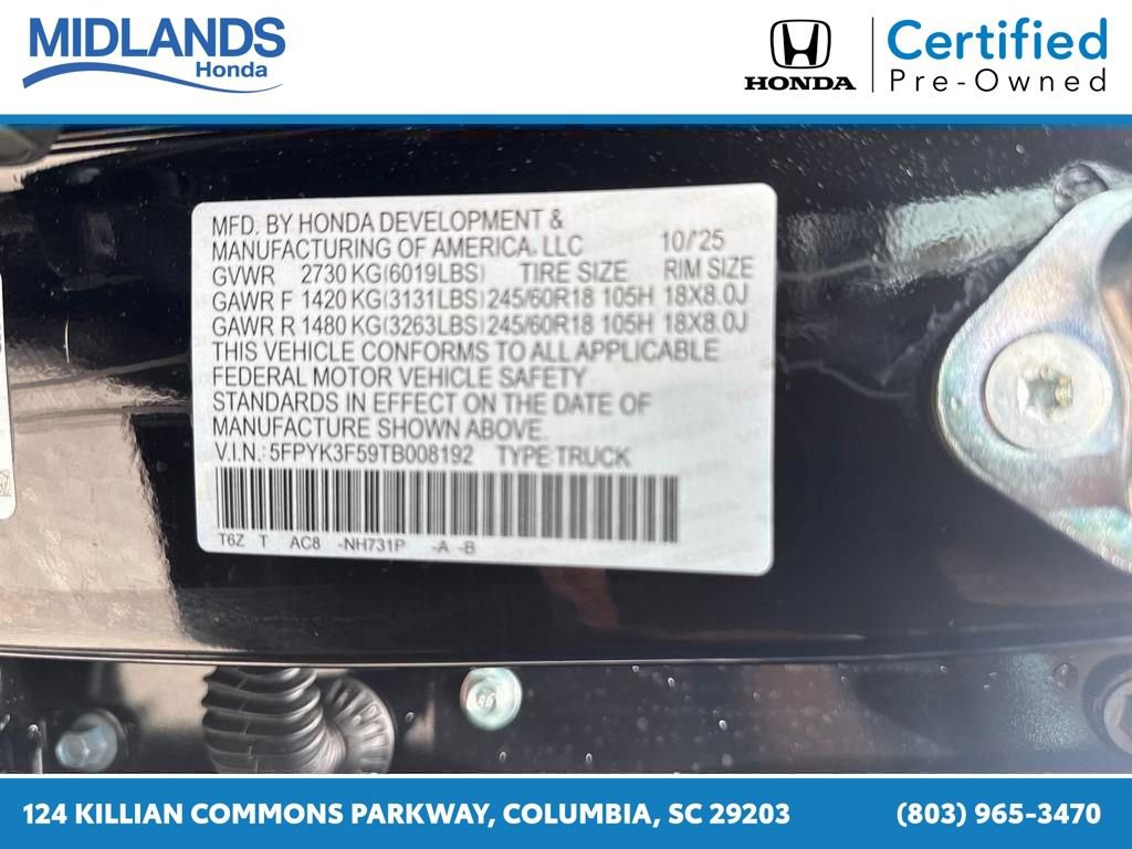 Certified 2026 Honda Ridgeline RTL image 31