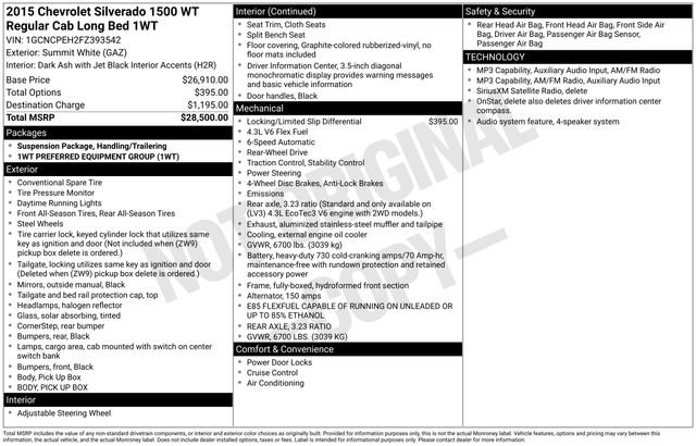 Used 2015 Chevrolet Silverado 1500 W/T RWD image 6