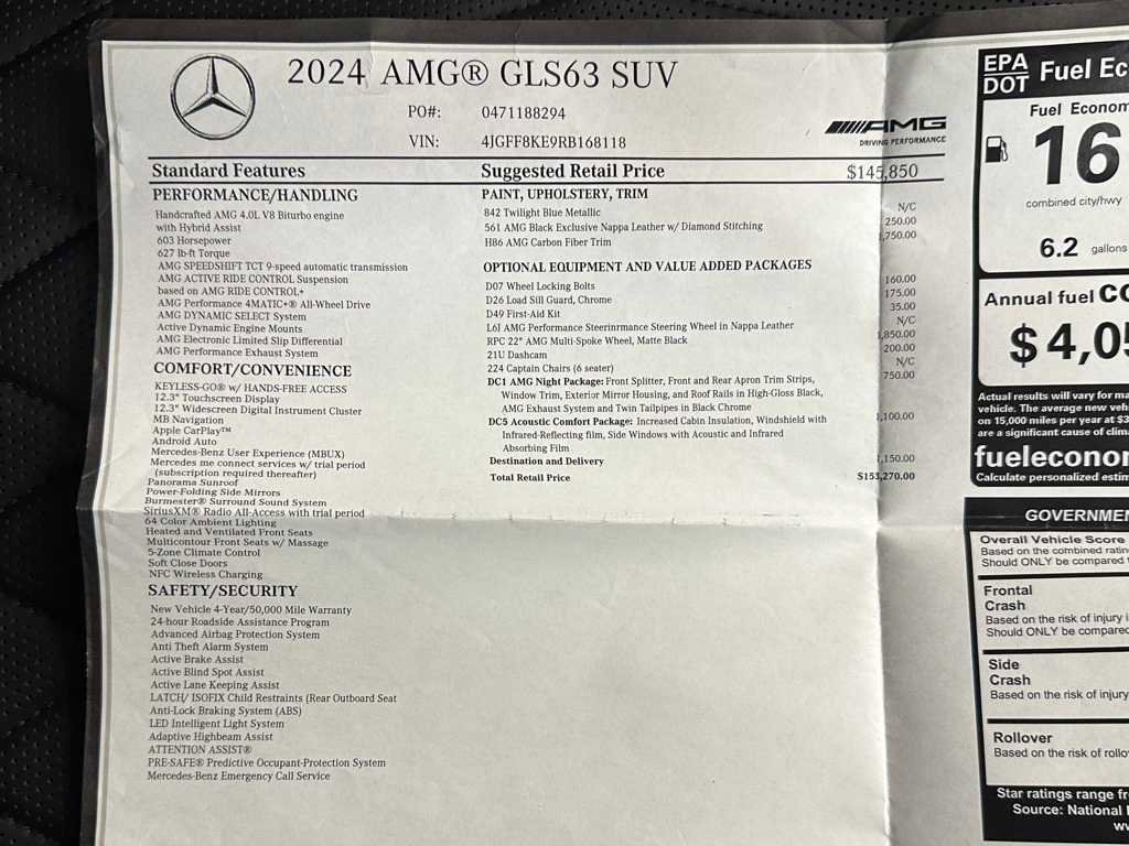 Used 2024 Mercedes-Benz GLS 63 AMG 4MATIC image 50