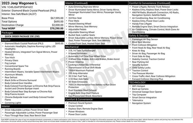 Used 2023 Jeep Wagoneer L 4WD image 6