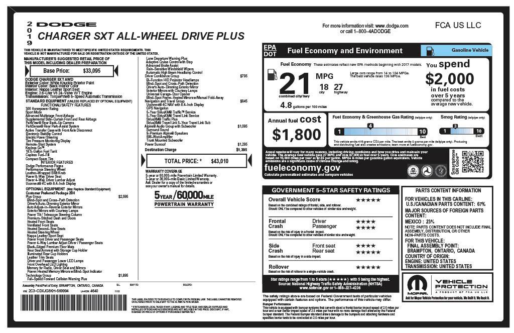 Used 2019 Dodge Charger SXT w/ Plus Group image 25