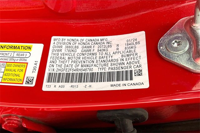 Certified 2024 Honda Civic Sport image 32