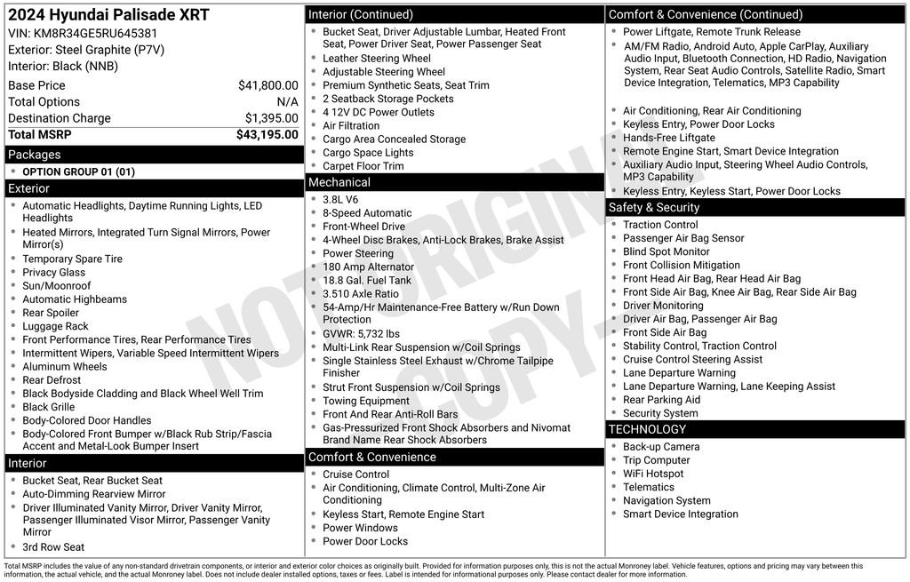Used 2024 Hyundai Palisade XRT FWD image 45