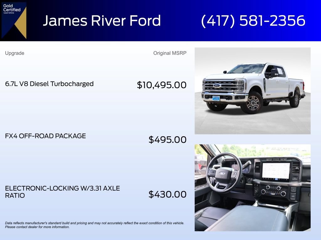 Certified 2024 Ford F250 Lariat w/ FX4 Off-Road Package AWD/4WD image 6