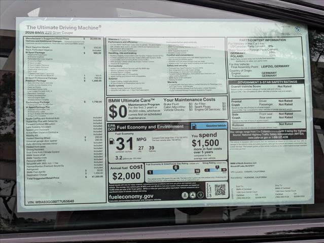 Used 2026 BMW 228i w/ Technology Package FWD image 18