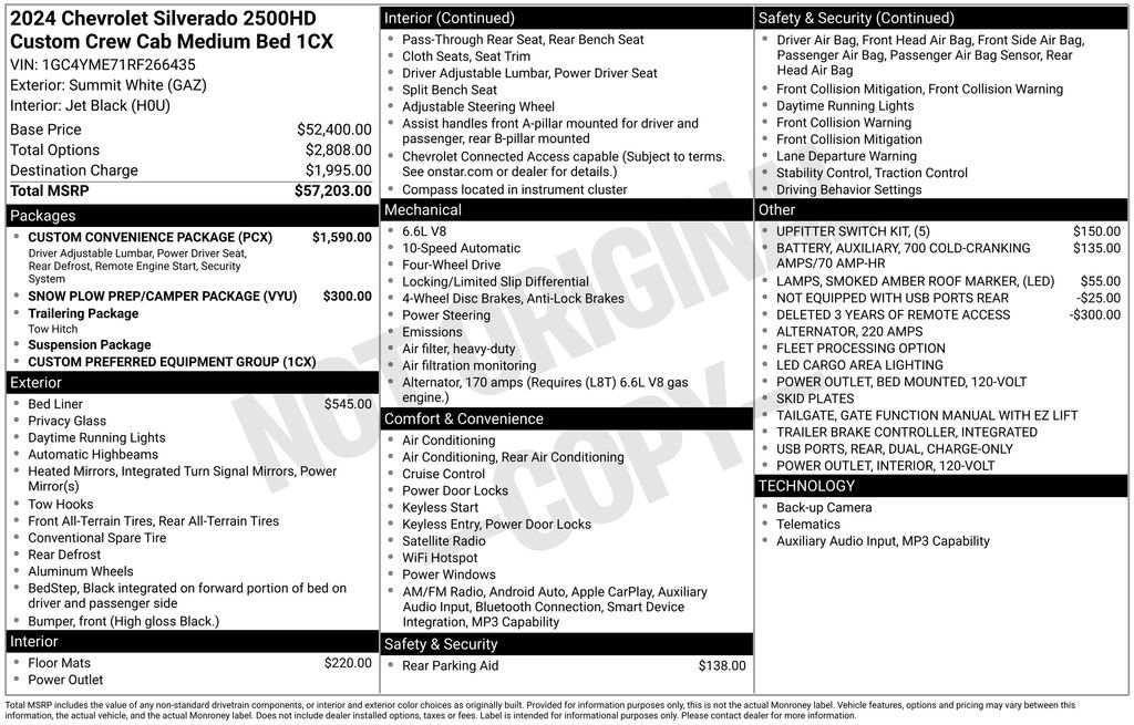Used 2024 Chevrolet Silverado 2500 Custom w/ Custom Convenience Package AWD/4WD image 7