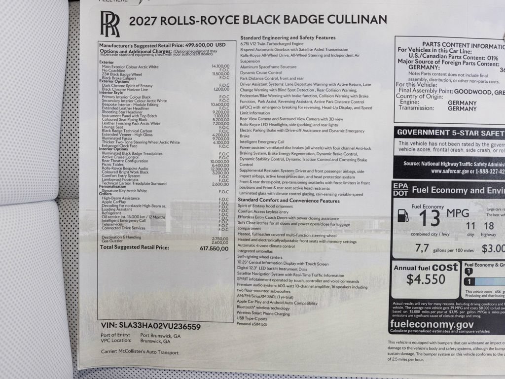 New 2027 Rolls-Royce Cullinan Black Badge AWD/4WD image 87