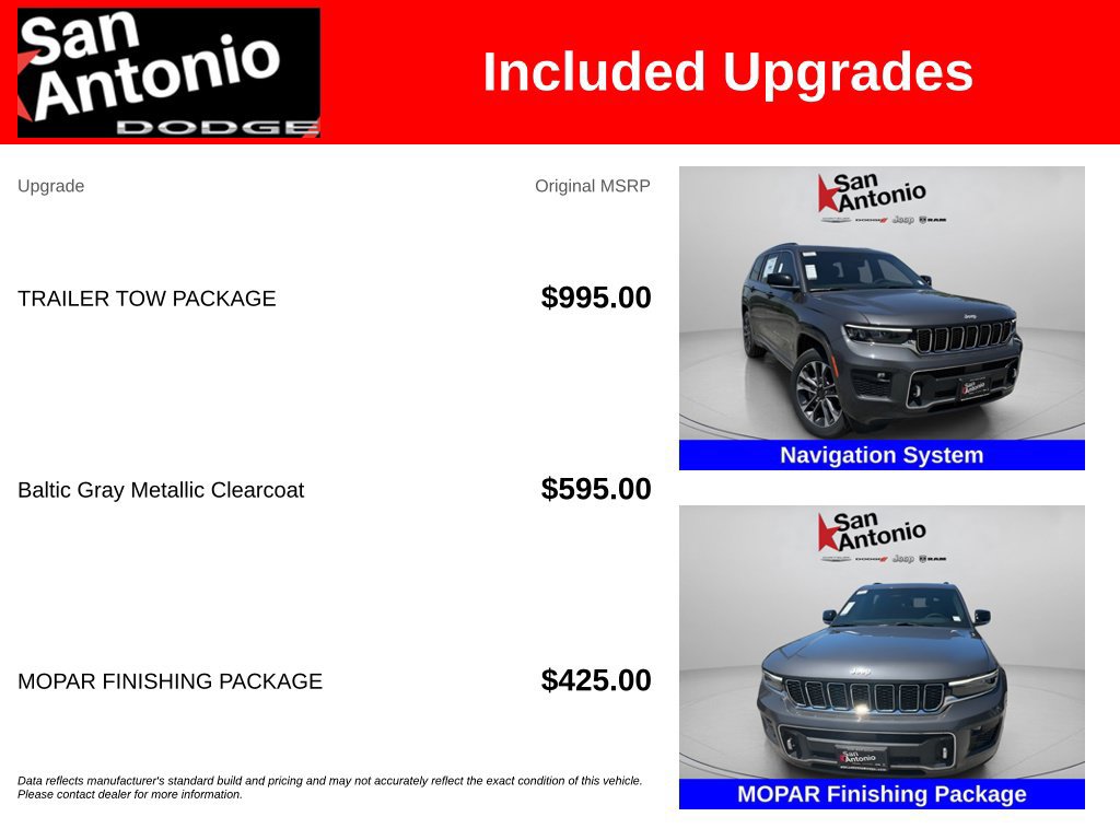 New 2025 Jeep Grand Cherokee L Overland w/ Trailer Tow Package AWD/4WD image 6