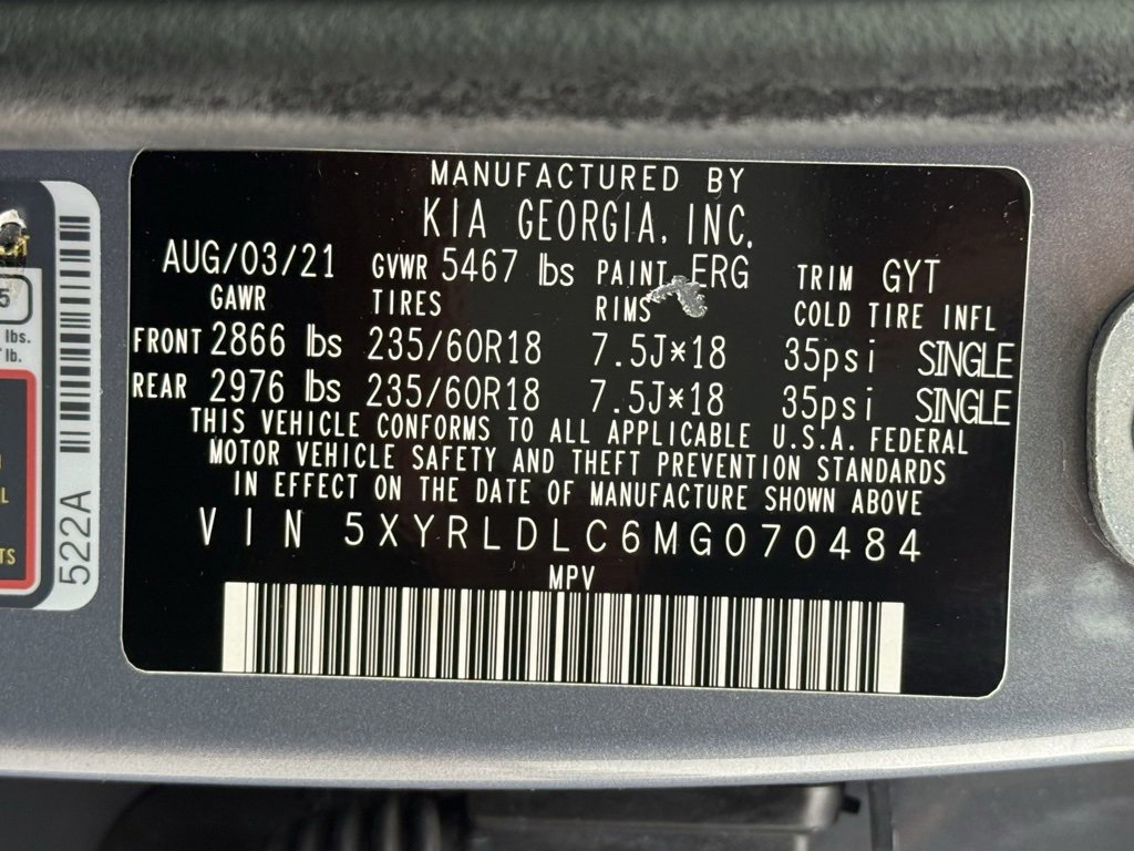 Certified 2021 Kia Sorento S image 37
