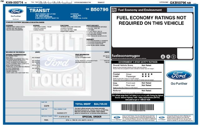 Used 2016 Ford Transit 250 148 Low Roof RWD image 33