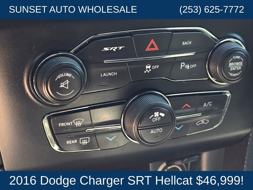 Used 2016 Dodge Charger SRT Hellcat w/ Harman/Kardon Audio Group RWD image 40