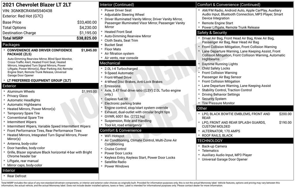 Used 2021 Chevrolet Blazer LT image 2