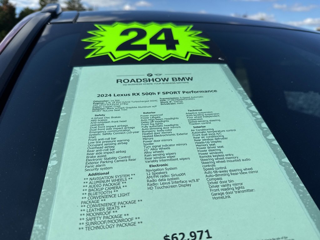 Used 2024 Lexus RX 500h F Sport image 19