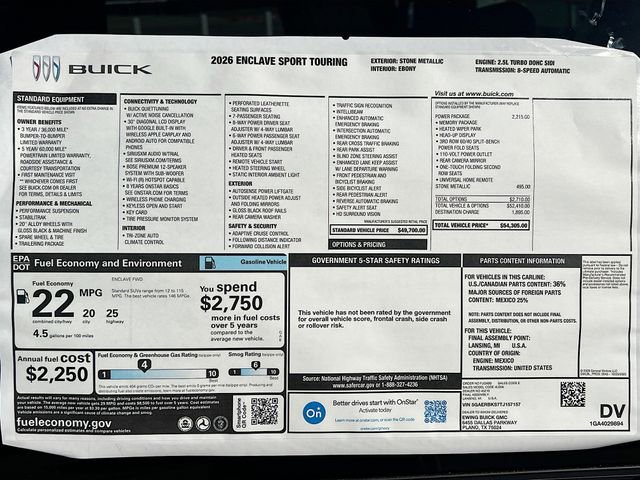 New 2026 Buick Enclave Sport Touring w/ Power Package image 21