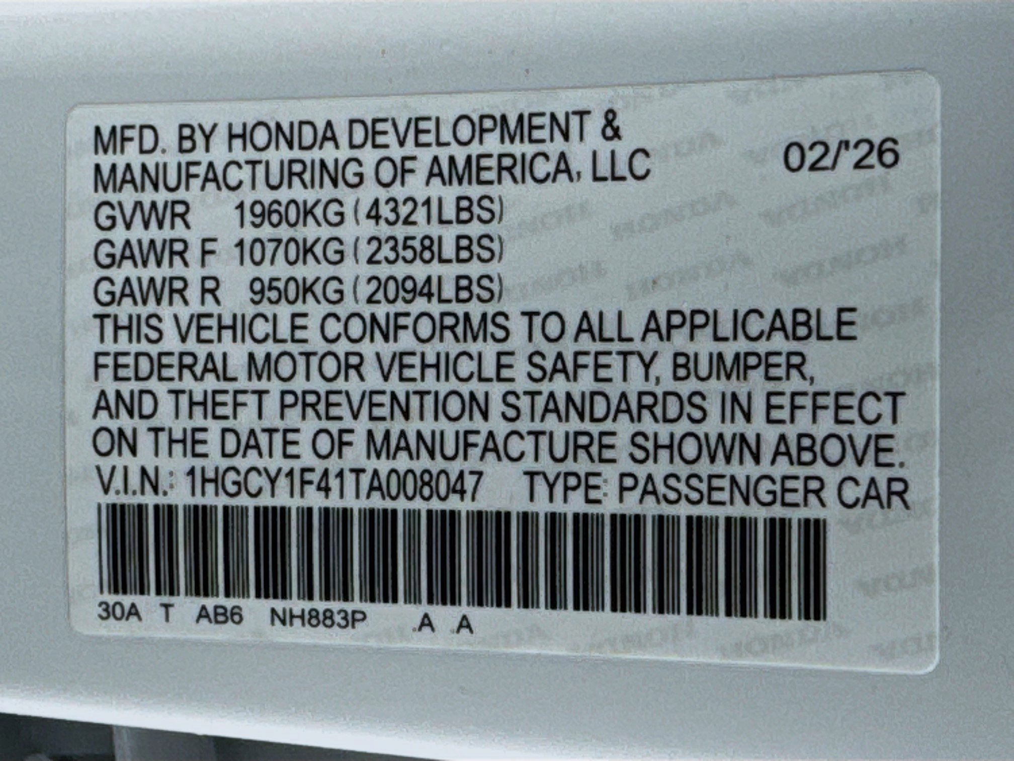 New 2026 Honda Accord SE image 31