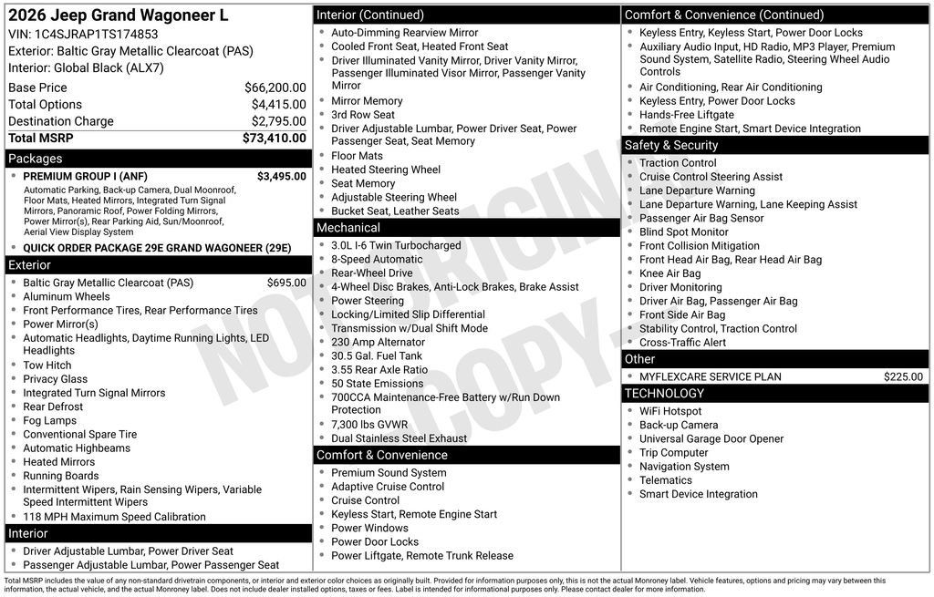 New 2026 Jeep Grand Wagoneer L 2WD w/ Premium Group I image 7