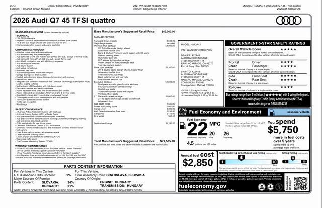 New 2026 Audi Q7 2.0T Premium Plus image 33