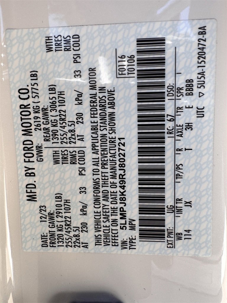 Used 2024 Lincoln Nautilus Reserve w/ Equipment Group 202A image 31