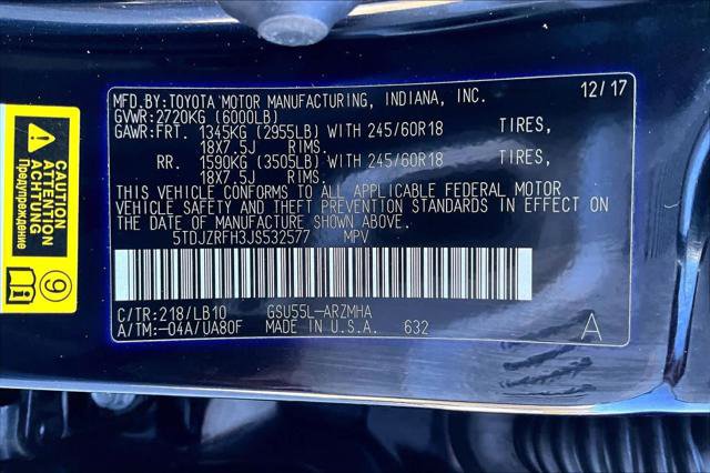 Certified 2018 Toyota Highlander XLE image 35