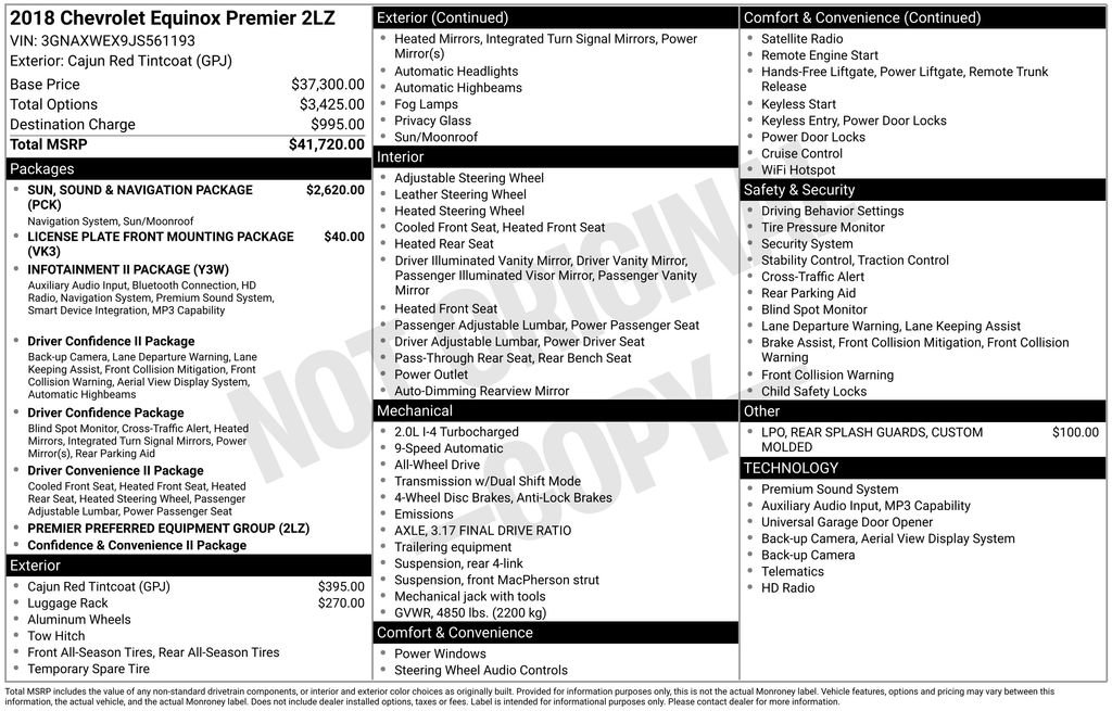 Certified 2018 Chevrolet Equinox Premier AWD/4WD image 29