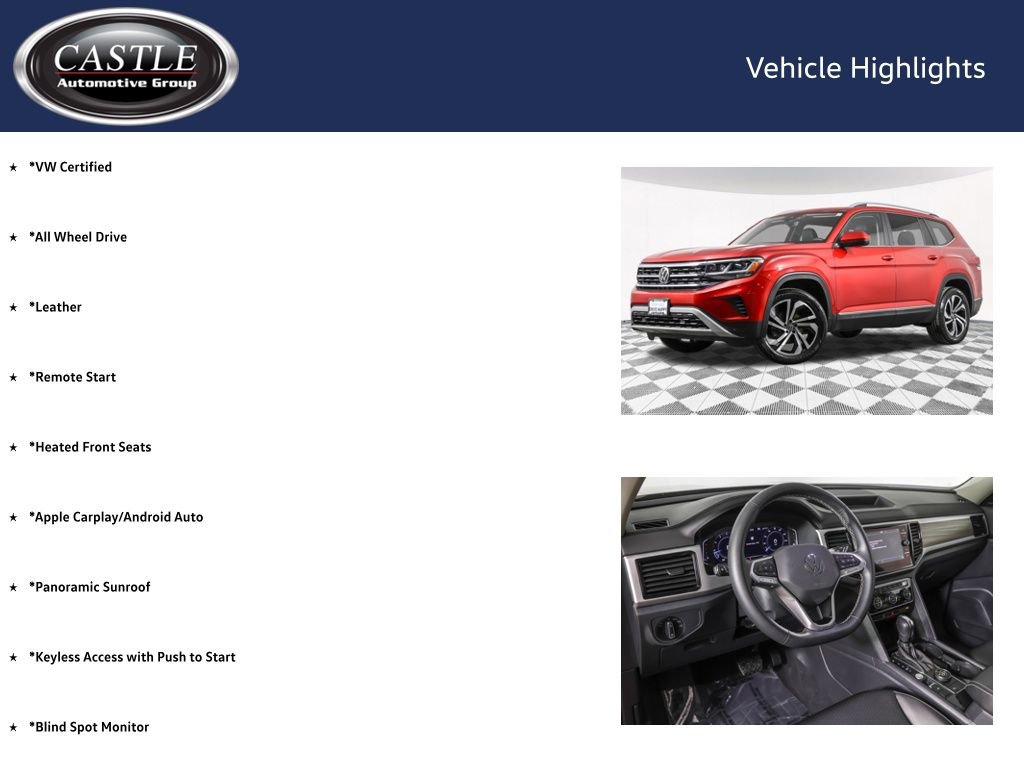 Certified 2022 Volkswagen Atlas SEL image 3
