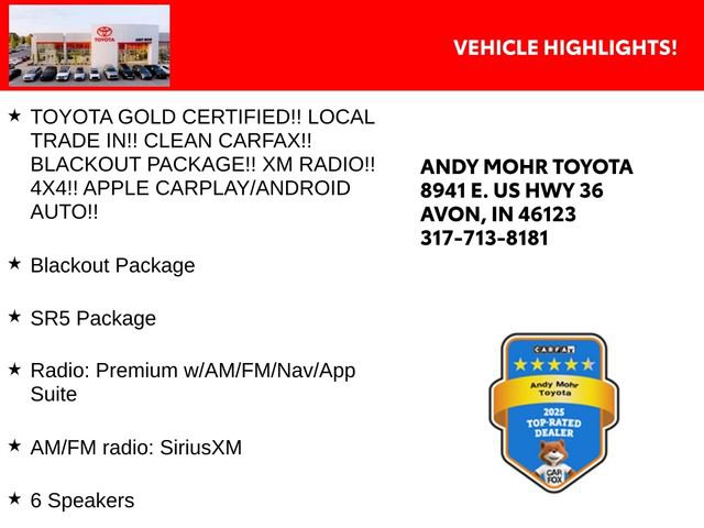 Certified 2020 Toyota Tacoma SR5 w/ Blackout Package AWD/4WD image 2