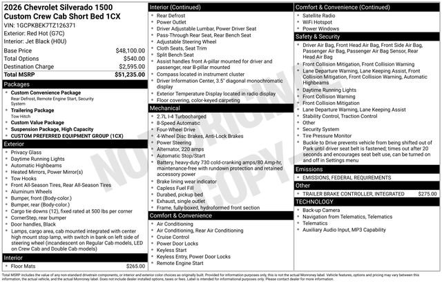 New 2026 Chevrolet Silverado 1500 Custom image 2
