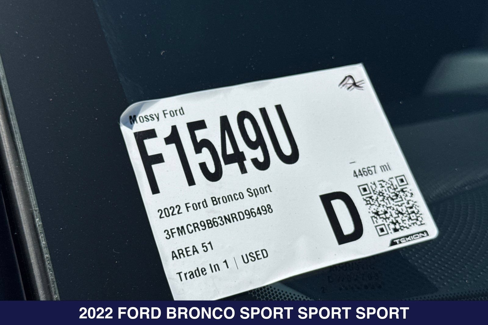 Used 2022 Ford Bronco Sport Big Bend w/ Convenience Package AWD/4WD image 2