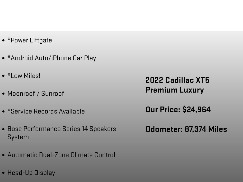 Used 2022 Cadillac XT5 Premium Luxury w/ Technology Package AWD/4WD image 24