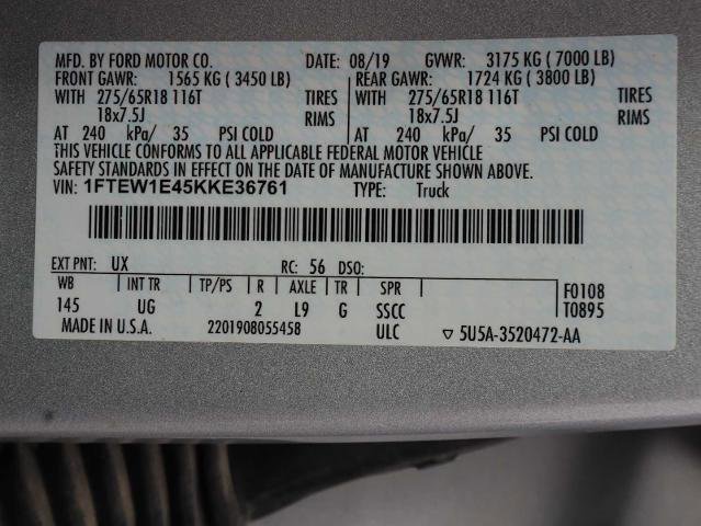 Certified 2019 Ford F150 XLT w/ Equipment Group 302A Luxury image 40